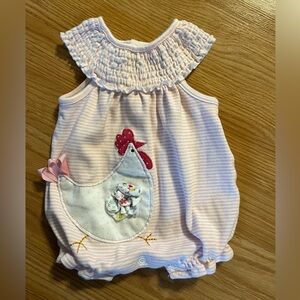 Mud Pie Chicken Romper Size 3-6‎ months